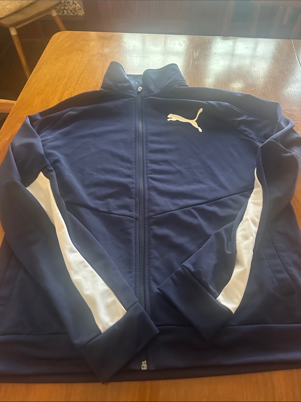 Puma Men’s Navy Jacket with White Accents